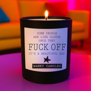 Wanky Candle Funny Vanilla Candle – Some People Are Like Clouds