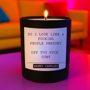 Wanky Candle Funny Vanilla Candle – Do I Look Like a People Person