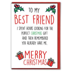 Funny Christmas Card for Best Friend – Perfect Gift