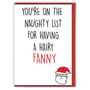 Rude Christmas Card – Hairy F*nny