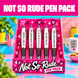 Not So Rude Coded Pen Set – 5 Pens