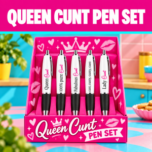 Queen Cunt Rude Pen Set – 5 Pens