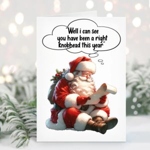 Rude Christmas Card – A Right Knobhead This Year