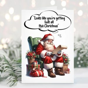 Rude Christmas Card – Getting Fuck All This Christmas
