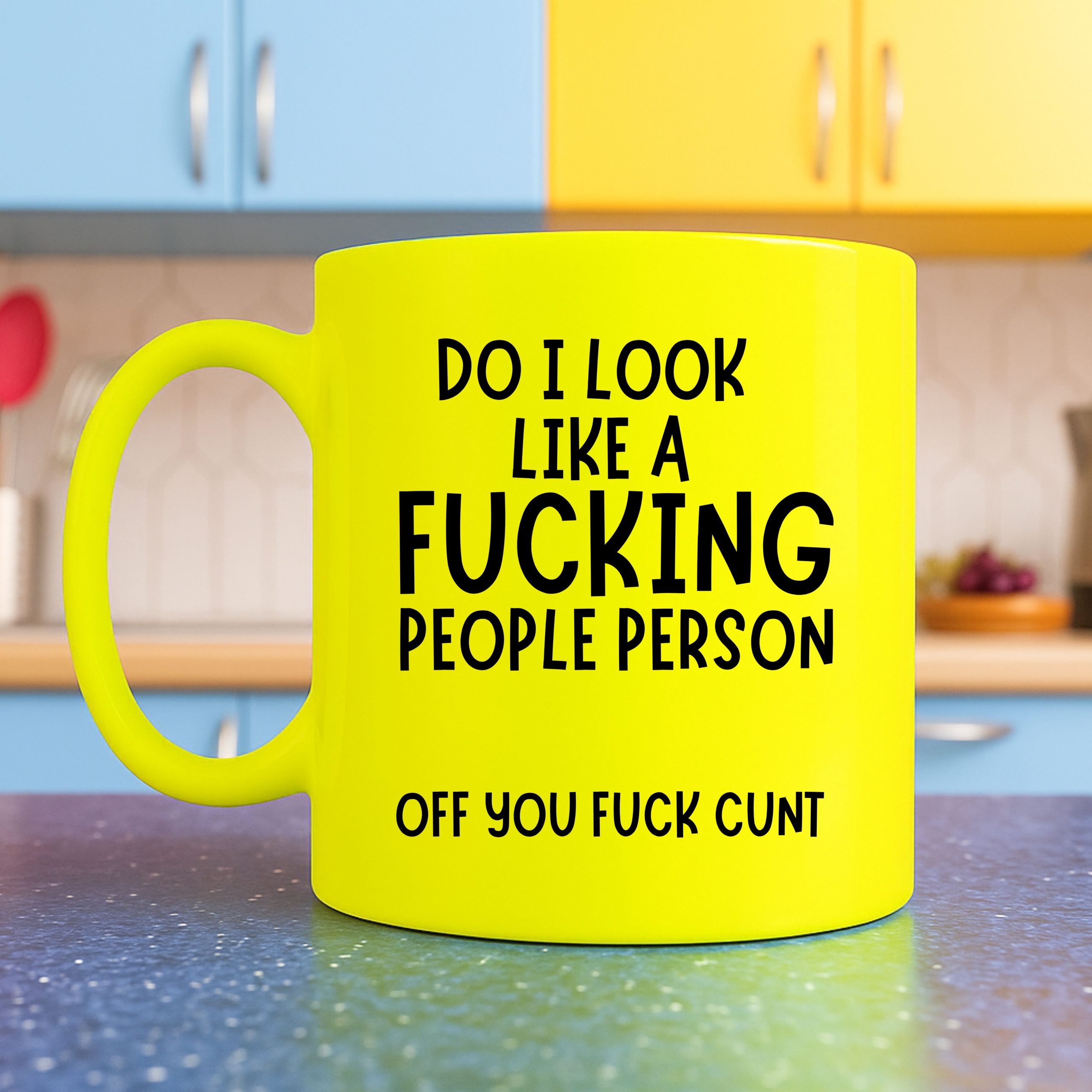 Sottobicchiere Divertente Con Scritta 'Do I Look Like A F*cking People Person?' – Regalo Ironico In MDF 9x9 Cm