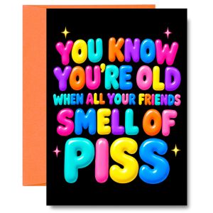 Rude Rainbow Birthday Card – Your Friends Smell of Piss